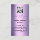 Carte De Visite Code QR de maquillage professionnel Lipstick (Dos)