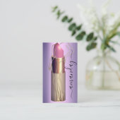 Carte De Visite Code QR de maquillage professionnel Lipstick (Debout devant)