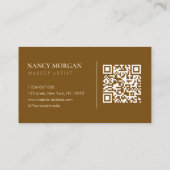 Carte De Visite Code QR de Maquilleur pour Arche en Terracotta (Dos)