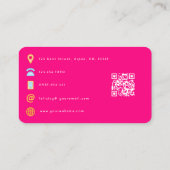 Carte De Visite Code QR de maquilleuse Glam Chic (Dos)