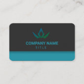 Carte De Visite Code QR de marketing numérique sarcelle et noir mo (Devant)