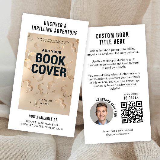 Carte De Visite Code QR de marketing pour auteur pour le lancement