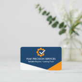 Carte De Visite Code QR de mécanicien de réparation de service  (Debout devant)