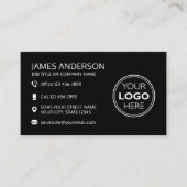 Carte De Visite Code QR de médias sociaux de logo professionnel no (Devant)