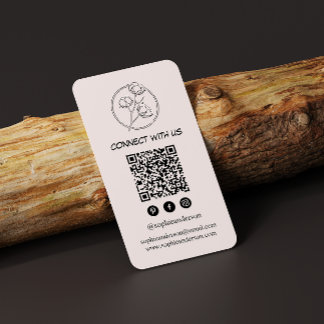 Carte De Visite Code QR de médias sociaux moderne élégant