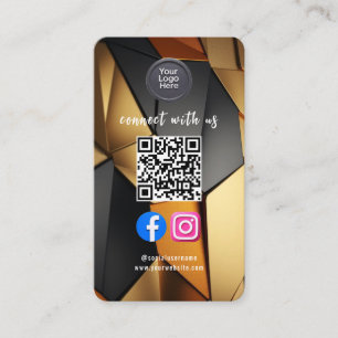Carte De Visite Code QR de médias sociaux Moderne Pro Minimaliste