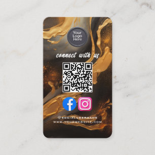 Carte De Visite Code QR de médias sociaux Moderne Pro Minimaliste