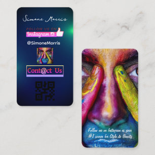 Carte De Visite Code QR de médias sociaux - Photographies