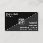 Carte De Visite Code QR de médias sociaux pour la restauration (Dos)