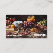 Carte De Visite Code QR de médias sociaux pour la restauration (Devant)