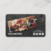 Carte De Visite Code QR de médias sociaux pour la restauration (Devant)