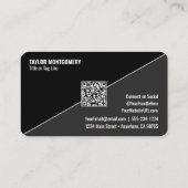 Carte De Visite Code QR de médias sociaux pour la restauration (Dos)