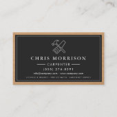 Carte De Visite Code QR de menuiserie de luxe pour charpentier (Devant)
