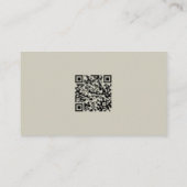 Carte De Visite Code QR de menuiserie de scie circulaire rustique  (Dos)