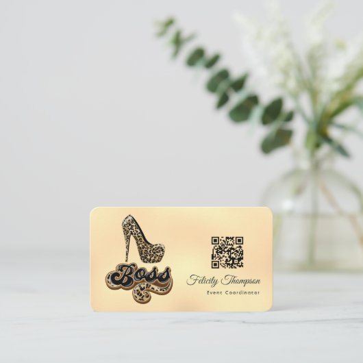 Carte De Visite Code QR de mode (Debout devant)