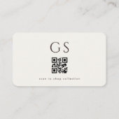Carte De Visite Code QR de mode de boutique (Dos)