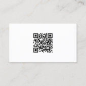 Carte De Visite Code QR de modèle élégant moderne et professionnel (Dos)