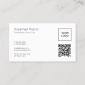 Carte De Visite Code QR de modèle élégant Télécharger le logo de l (Dos)