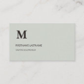 Carte De Visite Code QR de monogramme d'entreprise vert sauge mini (Devant)
