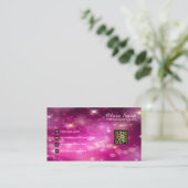 Carte De Visite Code QR de monogramme élégant (Debout devant)