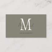 Carte De Visite Code QR de monogramme en étain moderne (Devant)