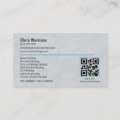 Carte De Visite Code QR de nettoyage à haute pression (Dos)