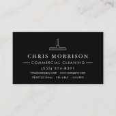 Carte De Visite Code QR de nettoyage commercial moderne (Devant)