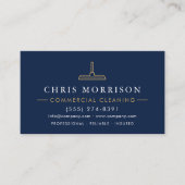 Carte De Visite Code QR de nettoyage commercial professionnel (Devant)