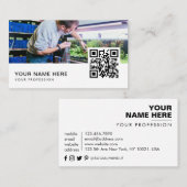 Carte De Visite Code QR de nettoyage d'aquarium (Devant / Derrière)