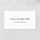 Carte De Visite Code QR de nettoyage de tapis (Dos)