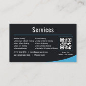 Carte De Visite Code QR de nettoyeur haute pression professionnel (Dos)