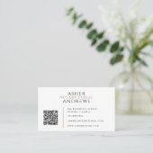 Carte De Visite Code QR de notaire public moderne (Debout devant)