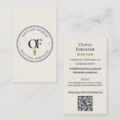 Carte De Visite Code QR de notaire public professionnel (Devant / Derrière)