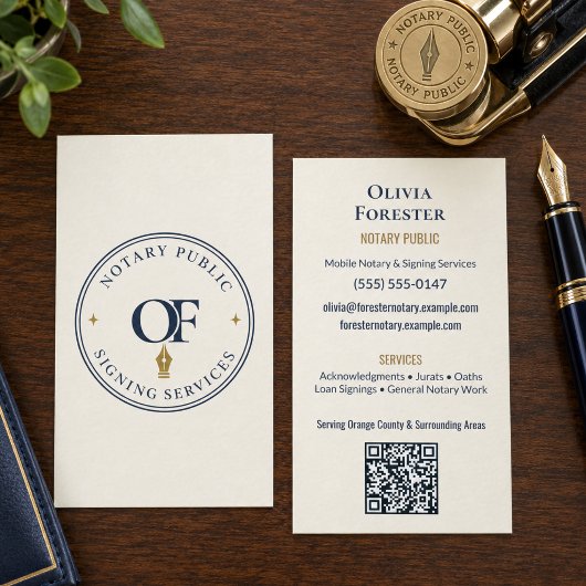 Carte De Visite Code QR de notaire public professionnel