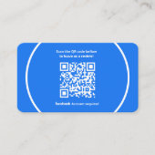 Carte De Visite Code QR de notation 5 étoiles pour les avis Facebo (Devant)
