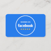 Carte De Visite Code QR de notation 5 étoiles pour les avis Facebo (Dos)