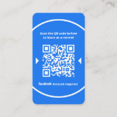 Carte De Visite Code QR de notation 5 étoiles pour les avis Facebo (Devant)