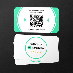 Carte De Visite Code QR de notation 5 étoiles pour les avis Tripad