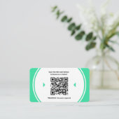 Carte De Visite Code QR de notation 5 étoiles pour les avis Tripad (Debout devant)