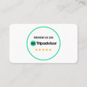 Carte De Visite Code QR de notation 5 étoiles pour les avis Tripad (Dos)
