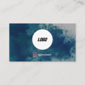 Carte De Visite Code QR de peintre à l'aquarelle bleue (Dos)