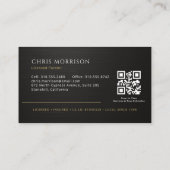 Carte De Visite Code QR de peintre moderne (Dos)