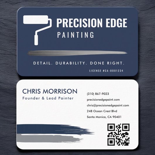 Carte De Visite Code QR de peintre professionnel
