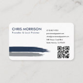 Carte De Visite Code QR de peintre professionnel (Dos)