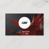 Carte De Visite Code QR de peintre rouge moderne (Dos)