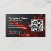 Carte De Visite Code QR de peintre rouge moderne (Devant)