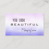 Carte De Visite Code QR de peinture lilas professionnel Beauté (Devant)