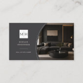 Carte De Visite Code QR de photo d'agent immobilier de luxe (Devant)