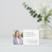 Carte De Visite Code QR de photo d'avocat (Debout devant)
