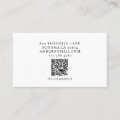 Carte De Visite Code QR de photo de fabricant de Cupcake (Dos)